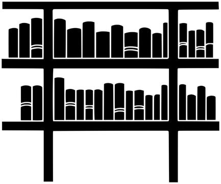 library illustration university silhouette bookshelf logo study icon book outline school knowledge education stack literature page paper wisdom old shape science pile desk for vector graphic