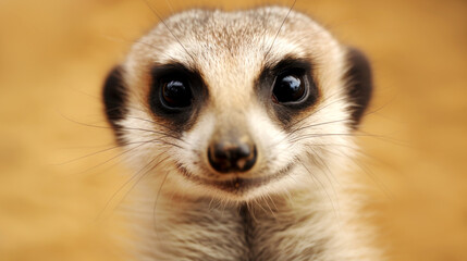 Portrait of a cute little meerkat