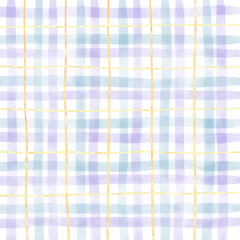 Gold Purple Blue Plaid Hand Drawn Background Overlay