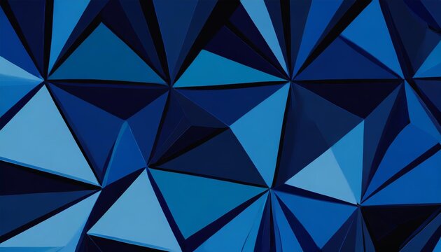 dark blue triangular abstract background geometric dark pattern background with lines composed triangles blue triangle tiles pattern mosaic background
