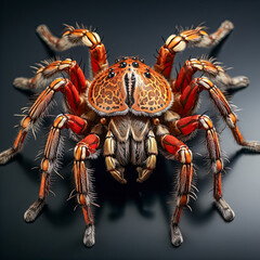Vogelspinne, Tarantula (Theraphosidae), vor neutralem Hintergrund, Generative AI - 759054560