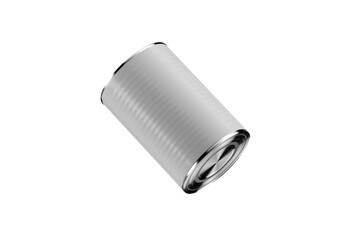 Food can mock up.  Can food template on cutout background.