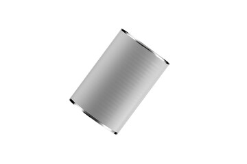 Food can mock up.  Can food template on cutout background.