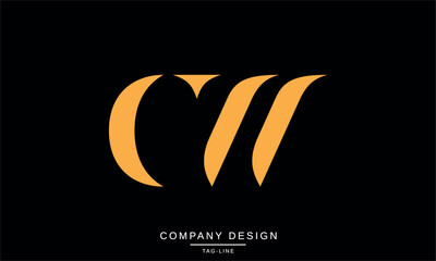 CW, WC Abstract Letters Logo Monogram Vector Design Icon