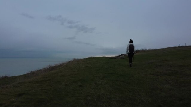 Fly over white cliffs