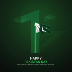pakistan resolution day. pakistan resolution day creative ads design. post, vector, 3D illustration.