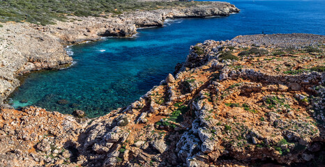 Bronze Age archaeological site, sa Ferradura, pre-Talaiotic period (1200 / 1100-900 BC), Portocristo, east coast, Majorca, Spain