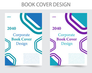 Modern and creative corporate book cover design template with mockup.