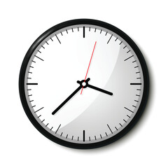 Wall Clock Isolated on White Background