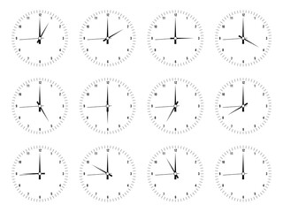 Wall Clock Isolated on White Background