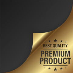 Fototapeta premium Luxury gold badges and labels premium quality product