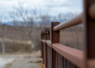 Old rusted fence.
