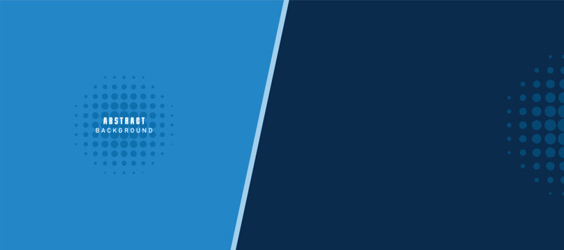 Abstract vector blue banner design template