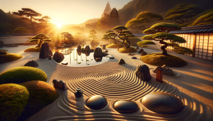 Sunrise in the Zen Garden