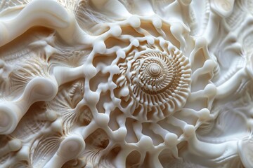 Close-Up Of Intricate Patterns On A Seashell
