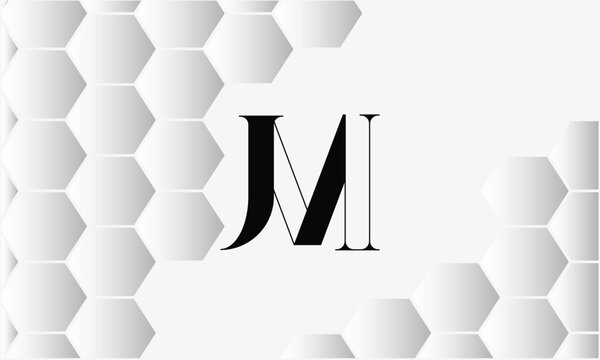 Alphabet Letters MJ, JM, Initials Logo Monogram