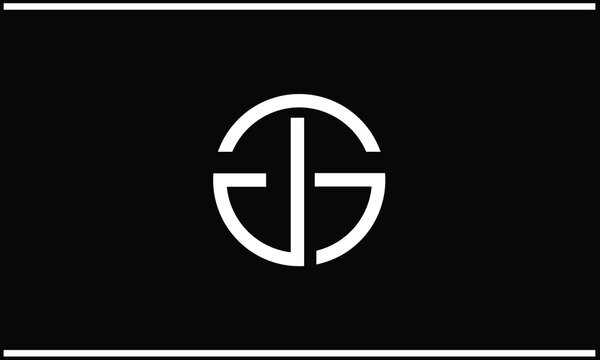 JG, GJ, Abstract Letters Logo Monogram