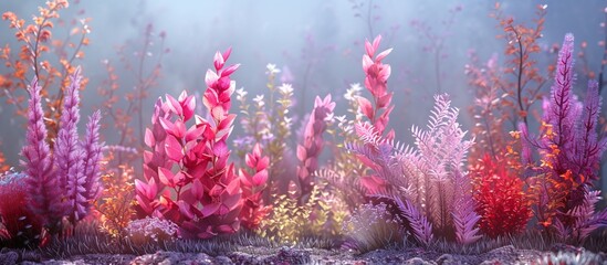 plants with pink leaves and purple plants - Powered by Adobe