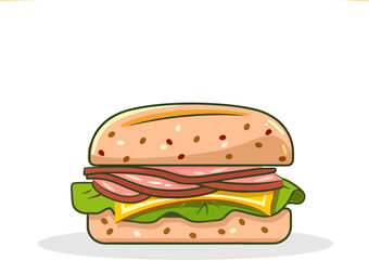 Asado Traditional mortadella sandwich from Brazilian