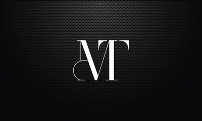 MT, TM, M, T, Abstract Letters Logo Monogram