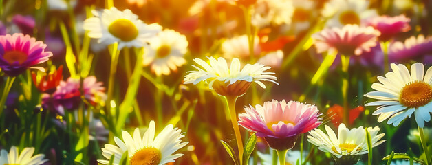  Image of beautiful wildflowers close up