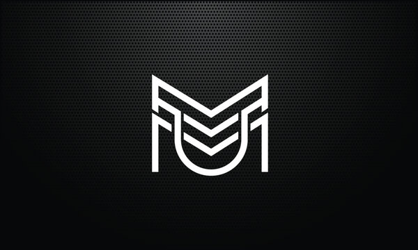 MU, UM, Abstract Letters Logo monogram