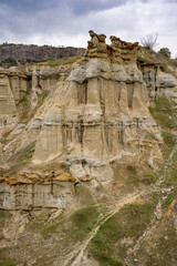 Kula Fairy Chimneys, Kula Geopark at location Manisa, Turkey. Kula Volcanic Geopark, also known as Kuladoccia (Kuladokya).