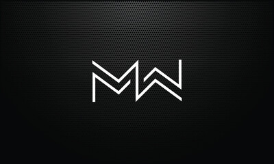 MW,W M, M, W, Abstract letters Logo monogram