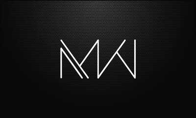 Obraz premium MW,W M, M, W, Abstract letters Logo monogram