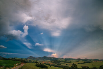 rainbow in the mountains