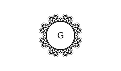 Circular Star Shaped Alphabetical Logo