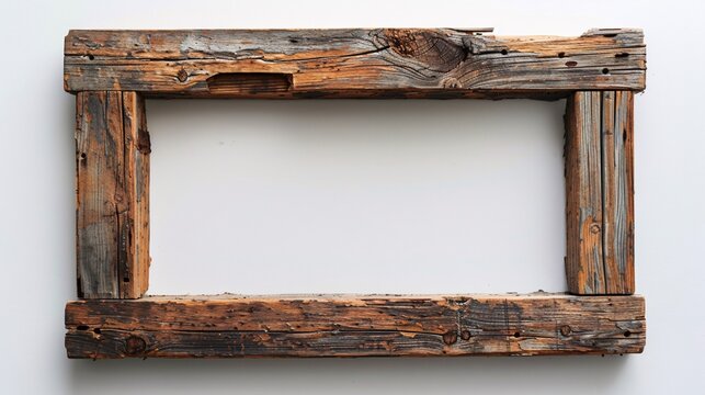 a wooden frame with cracks