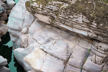 Panorama landscape of rock formations of Tasyaran Valley Natural Park canyon ( Tasyaran Vadisi) . Located in Usak (Usak), Turkey