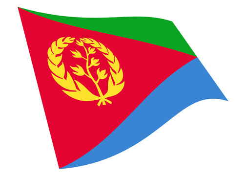 Eritrea waving flag 3d illustration
