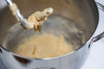 Modern stainless steel dough kneader