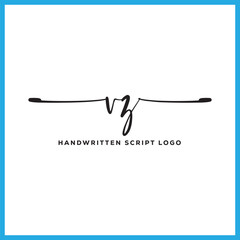VZ initials Handwriting signature logo. VZ Hand drawn Calligraphy lettering Vector. VZ letter real estate, beauty, photography letter logo design.