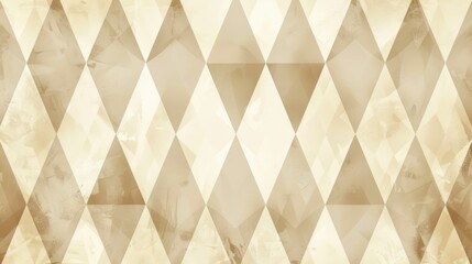 a retro harlequin background with a seamless pattern of alternating diamonds in subtle beige tones, giving it a vintage wallpaper look
