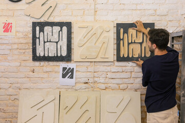 rearrangement in the workshop of the sculptor