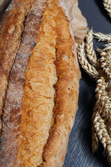 Fragrant whole grain bread without yeast. Bread on natural sourdough. Wheat bread