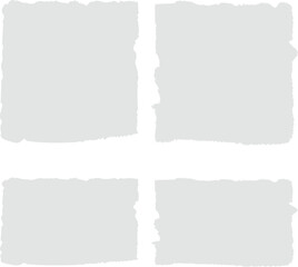 Set of white black torn paper texture

