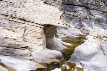 Panorama landscape of rock formations of Tasyaran Valley Natural Park canyon ( Tasyaran Vadisi) . Located in Usak (Usak), Turkey