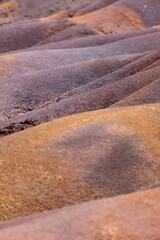 The beautiful Seven Colored Earth (Terres des Sept Couleurs), Chamarel, Island Mauritius, Indian Ocean, Africa
