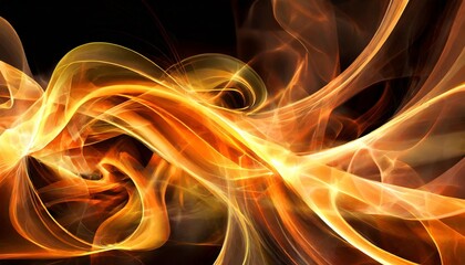 abstract golden swirling smoke background