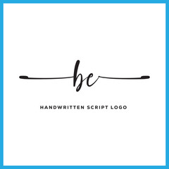 BE initials Handwriting signature logo. BE Hand drawn Calligraphy lettering Vector. BE letter real estate, beauty, photography letter logo design.