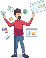 businessman with a clipboard