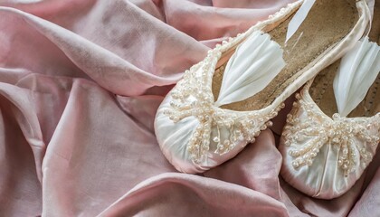 ballet slipper pink fabric textured background