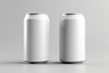 Two aluminum cylinders sit on the table, gleaming in silver