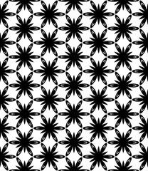 Black and white seamless abstract pattern. Background and backdrop. Grayscale ornamental design.
