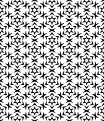 Black and white seamless abstract pattern. Background and backdrop. Grayscale ornamental design.