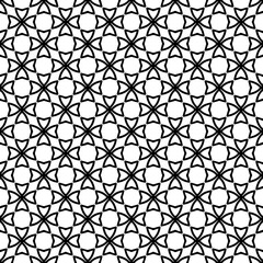 Black and white seamless abstract pattern. Background and backdrop. Grayscale ornamental design.